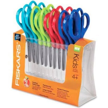 FISKARS Fiskars Children's Safety Scissors, Pointed, 5 in. Length, 1-3/4 in. Cut, 12/Pack 95037197